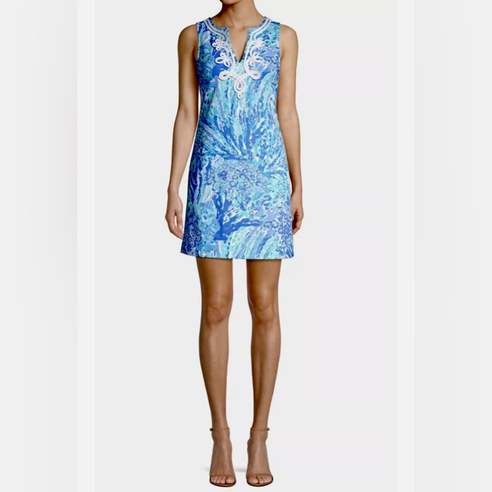 Lilly Pulitzer Harper Shift Dress Hey Hey Soleil $148 Size XS Extra Small - Picture 2 of 15